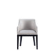 Gansevoort Modern Faux Leather Dining Armchair in Light Grey