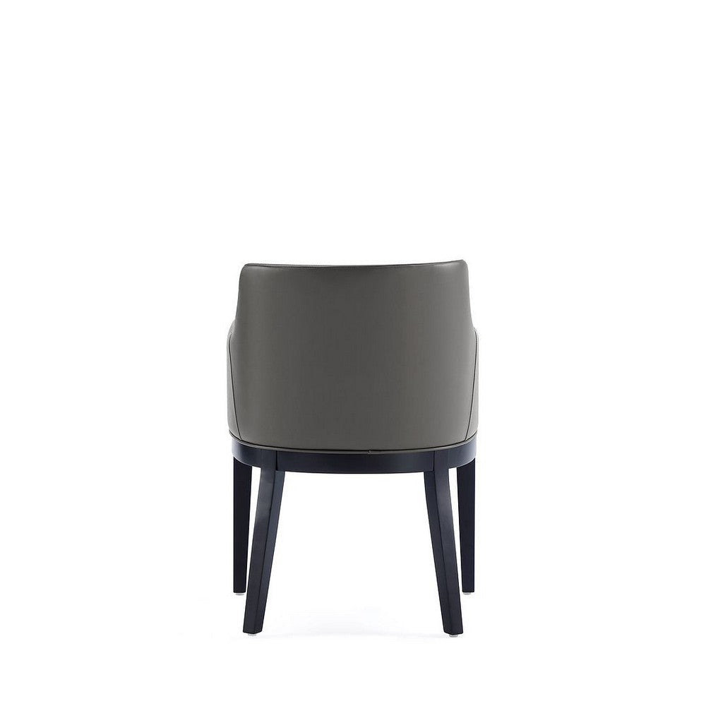 Gansevoort Modern Faux Leather Dining Armchair in Pebble Grey MHC-DC051AR-PE