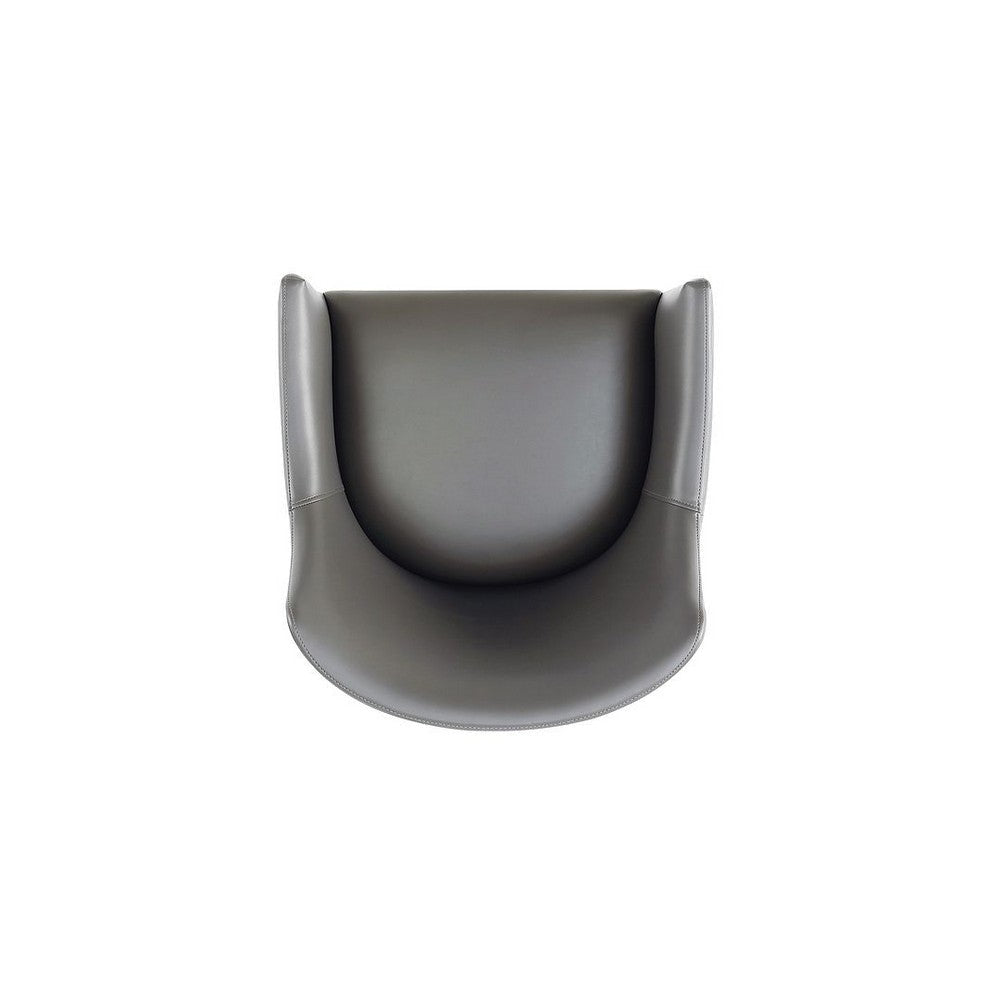 Gansevoort Modern Faux Leather Dining Armchair in Pebble Grey MHC-DC051AR-PE