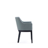 Gansevoort Modern Faux Leather Dining Armchair in Pewter MHC-DC051AR-PT