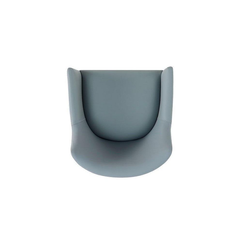 Gansevoort Modern Faux Leather Dining Armchair in Pewter MHC-DC051AR-PT