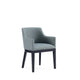 Gansevoort Modern Faux Leather Dining Armchair in Pewter