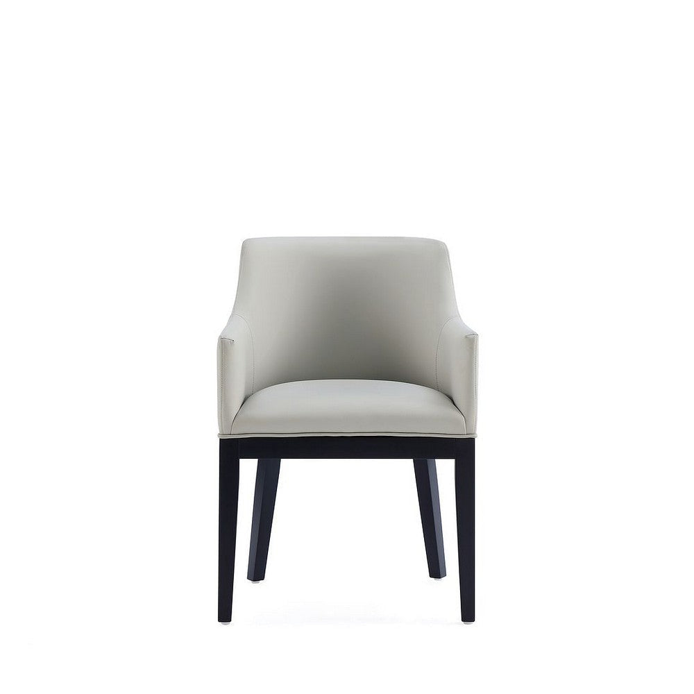 Gansevoort Modern Faux Leather Dining Armchair in Stone Grey MHC-DC051AR-ST