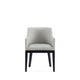Gansevoort Modern Faux Leather Dining Armchair in Stone Grey MHC-DC051AR-ST
