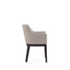 Gansevoort Modern Faux Leather Dining Armchair in Stone Grey MHC-DC051AR-ST