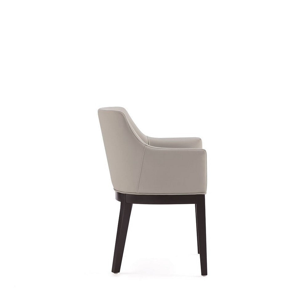 Gansevoort Modern Faux Leather Dining Armchair in Stone Grey MHC-DC051AR-ST