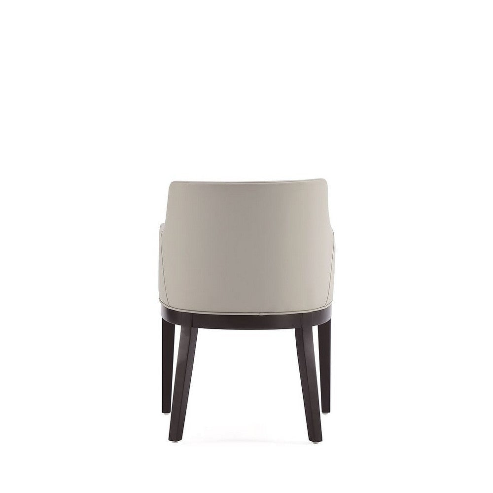 Gansevoort Modern Faux Leather Dining Armchair in Stone Grey MHC-DC051AR-ST