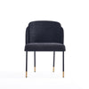 Flor Fabric Dining Chair in Black MHC-DC052-BK