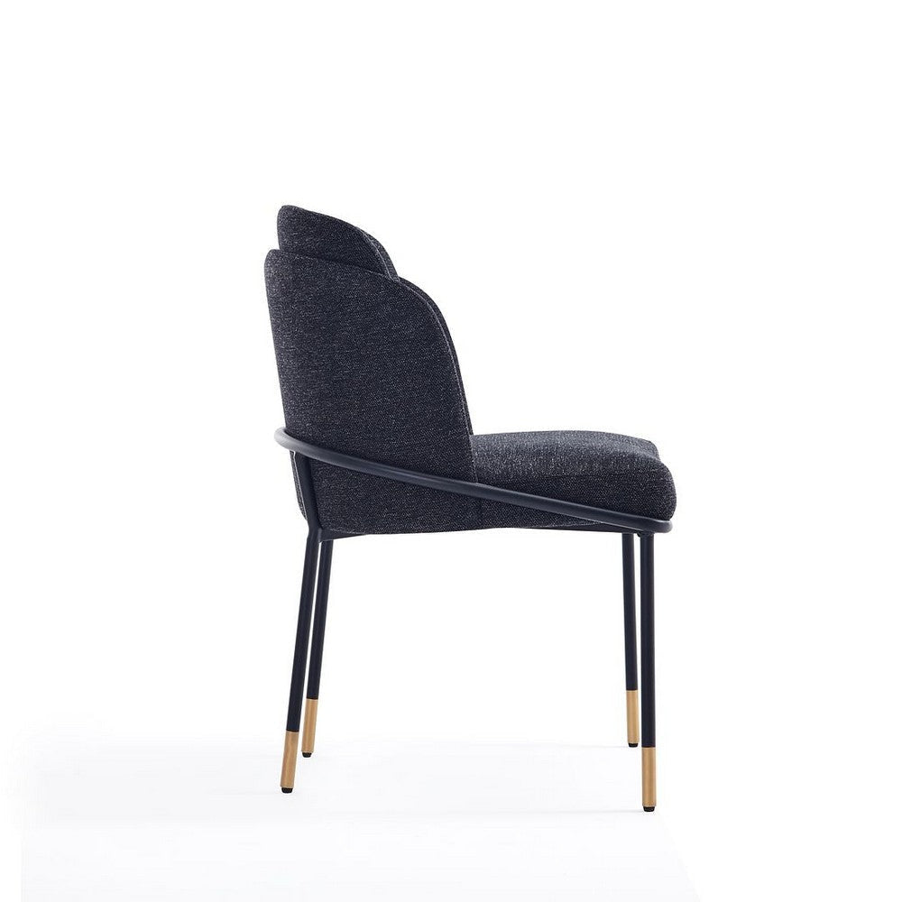 Flor Fabric Dining Chair in Black MHC-DC052-BK