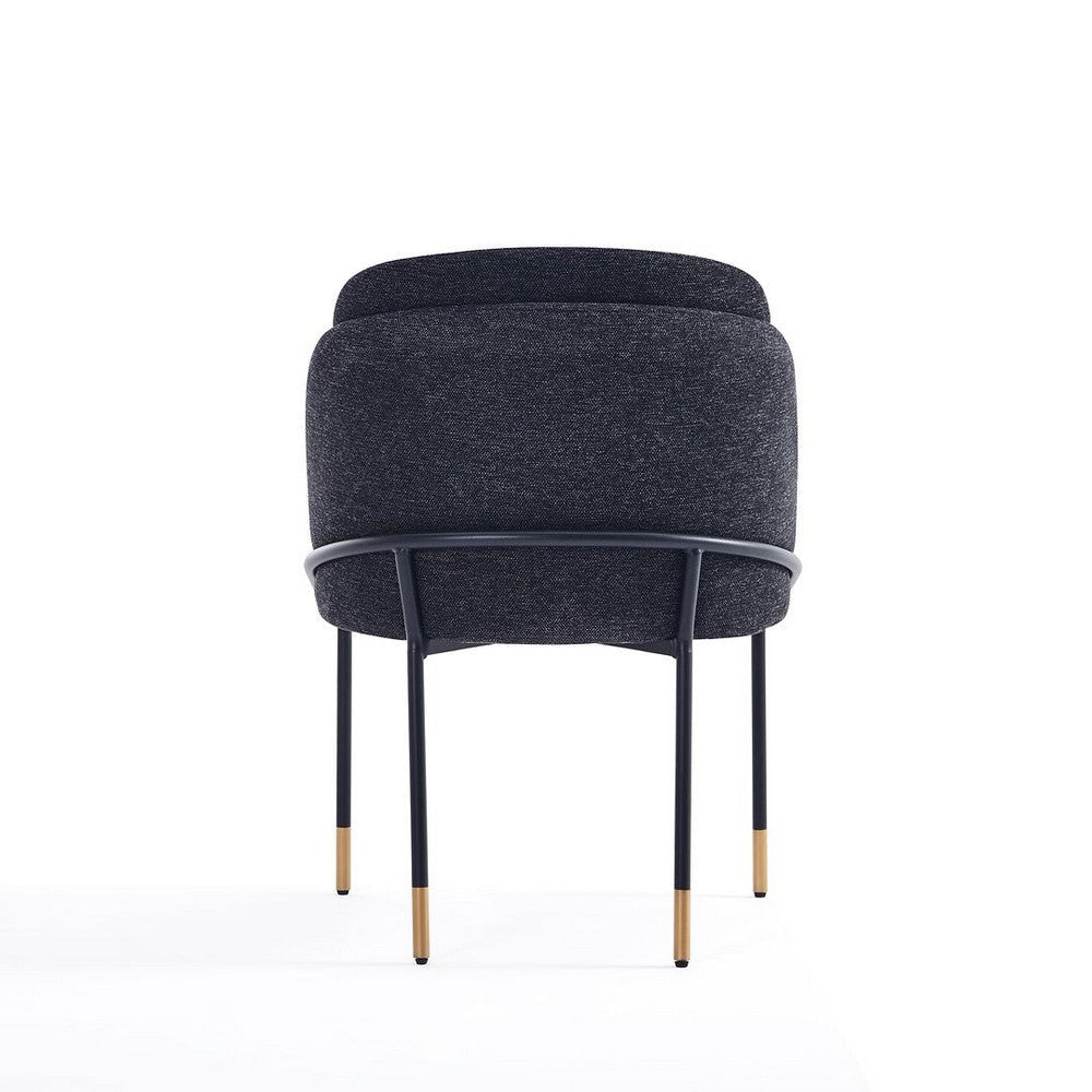 Flor Fabric Dining Chair in Black MHC-DC052-BK