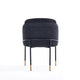 Flor Fabric Dining Chair in Black MHC-DC052-BK
