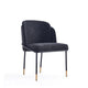 Flor Fabric Dining Chair in Black