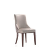 Shubert Modern Faux Leather and Velvet Dining Chair in Light Grey (Set of 2) MHC-DC055-LG