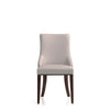 Shubert Modern Faux Leather and Velvet Dining Chair in Light Grey (Set of 2) MHC-DC055-LG