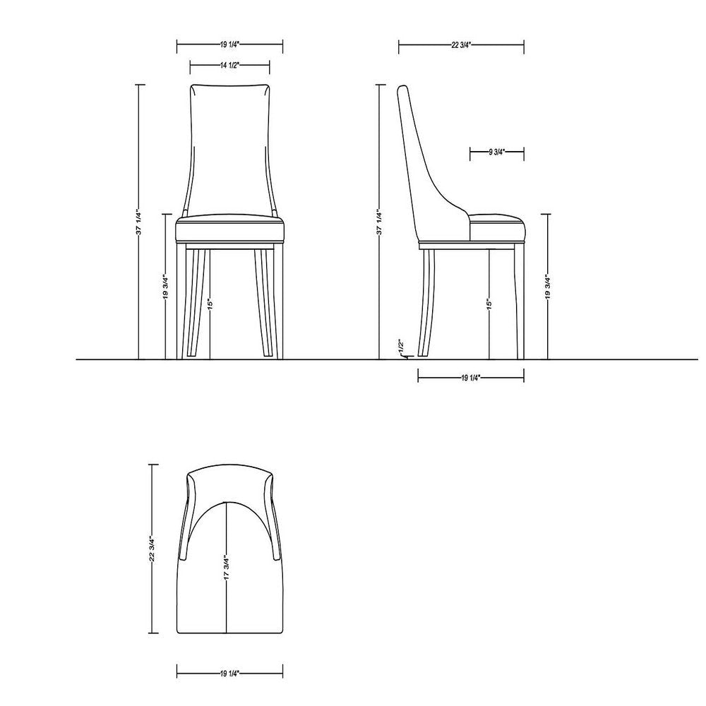 Shubert Modern Faux Leather and Velvet Dining Chair in Tan (Set of 2) MHC-DC055-TN
