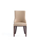 Shubert Modern Faux Leather and Velvet Dining Chair in Tan (Set of 2) MHC-DC055-TN