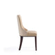 Shubert Modern Faux Leather and Velvet Dining Chair in Tan (Set of 2) MHC-DC055-TN