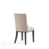 Shubert Modern Faux Leather and Velvet Dining Chair in Tan (Set of 2) MHC-DC055-TN