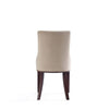 Shubert Modern Faux Leather and Velvet Dining Chair in Tan (Set of 2) MHC-DC055-TN