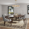 Shubert Modern Faux Leather and Velvet Dining Armchair in Light Grey MHC-DC055AR-LG