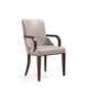 Shubert Modern Faux Leather and Velvet Dining Armchair in Light Grey MHC-DC055AR-LG