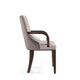 Shubert Modern Faux Leather and Velvet Dining Armchair in Light Grey MHC-DC055AR-LG
