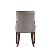 Shubert Modern Faux Leather and Velvet Dining Armchair in Light Grey MHC-DC055AR-LG