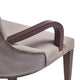 Shubert Modern Faux Leather and Velvet Dining Armchair in Light Grey MHC-DC055AR-LG
