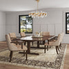 Shubert Modern Faux Leather and Velvet Dining Armchair in Tan MHC-DC055AR-TN