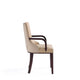 Shubert Modern Faux Leather and Velvet Dining Armchair in Tan MHC-DC055AR-TN