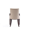 Shubert Modern Faux Leather and Velvet Dining Armchair in Tan MHC-DC055AR-TN