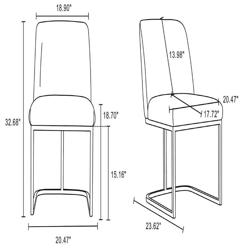 Serena Faux Leather Dining Chair in Cream MHC-DC056-CR