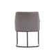 Modern Serena Dining Armchair Upholstered in Leatherette with Steel Legs in Grey MHC-DC056AR-GY