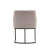 Modern Serena Dining Armchair Upholstered in Leatherette with Steel Legs in Light Grey MHC-DC056AR-LG