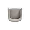 Modern Serena Dining Armchair Upholstered in Leatherette with Steel Legs in Light Grey MHC-DC056AR-LG