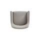Modern Serena Dining Armchair Upholstered in Leatherette with Steel Legs in Light Grey MHC-DC056AR-LG