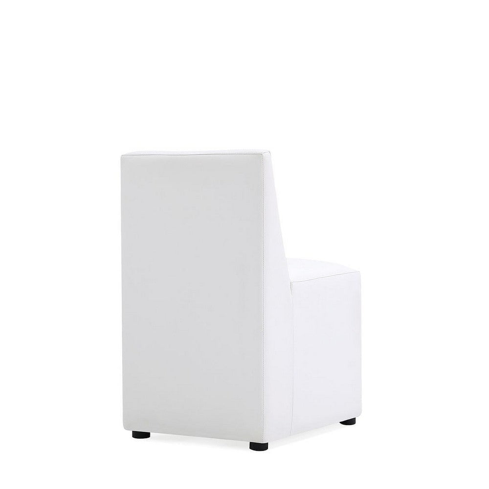 Anna Modern Square Faux Leather Dining Chair in Cream MHC-DC058-CR