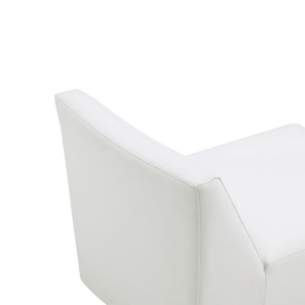 Anna Modern Square Faux Leather Dining Chair in Cream MHC-DC058-CR
