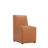 Anna Modern Square Faux Leather Dining Chair in Saddle MHC-DC058-SA