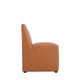 Anna Modern Square Faux Leather Dining Chair in Saddle MHC-DC058-SA