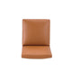 Anna Modern Square Faux Leather Dining Chair in Saddle MHC-DC058-SA