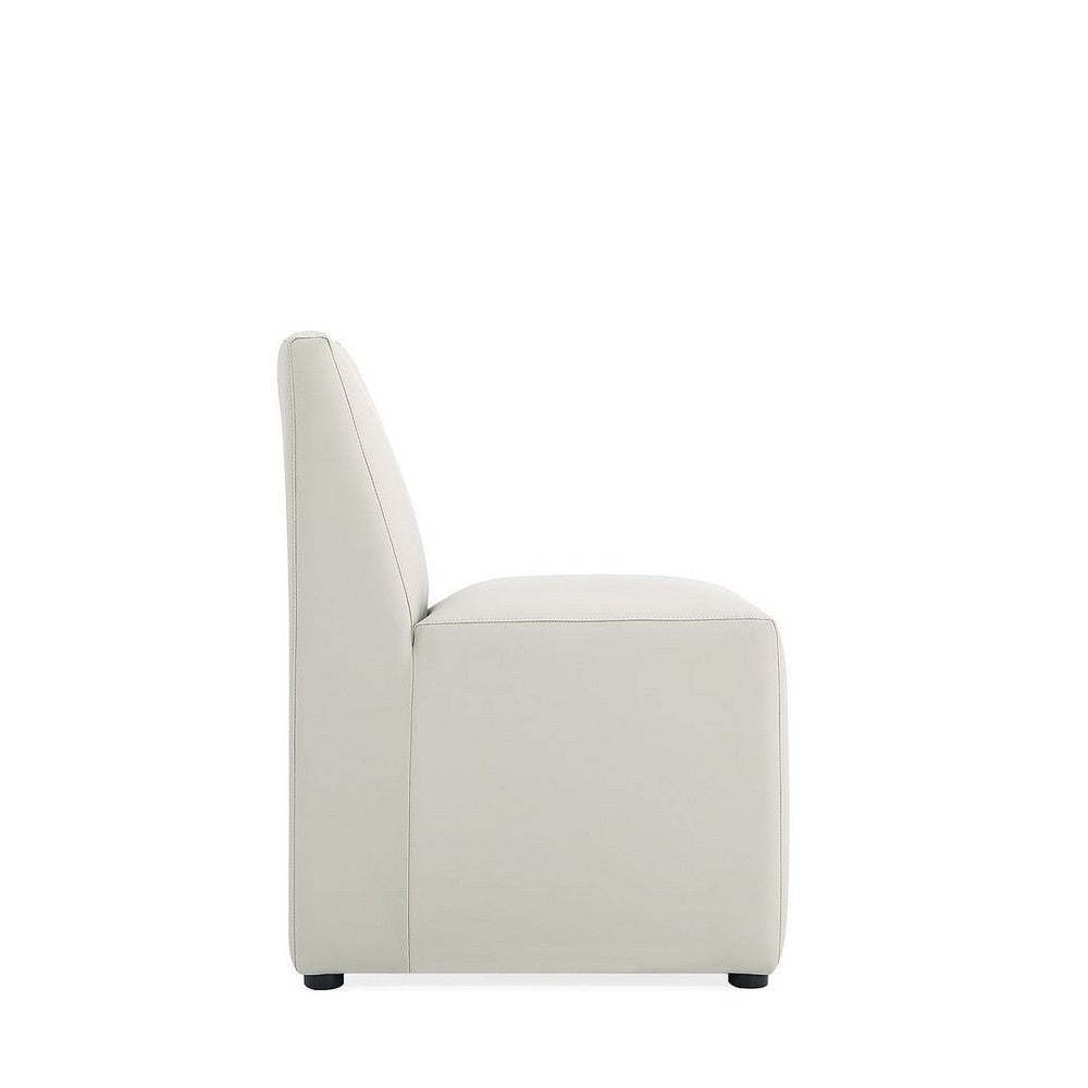 Anna Modern Square Faux Leather Dining Chair in Light Stone Grey MHC-DC058-ST