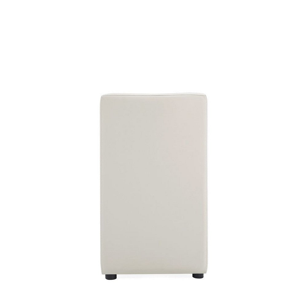 Anna Modern Square Faux Leather Dining Chair in Light Stone Grey MHC-DC058-ST