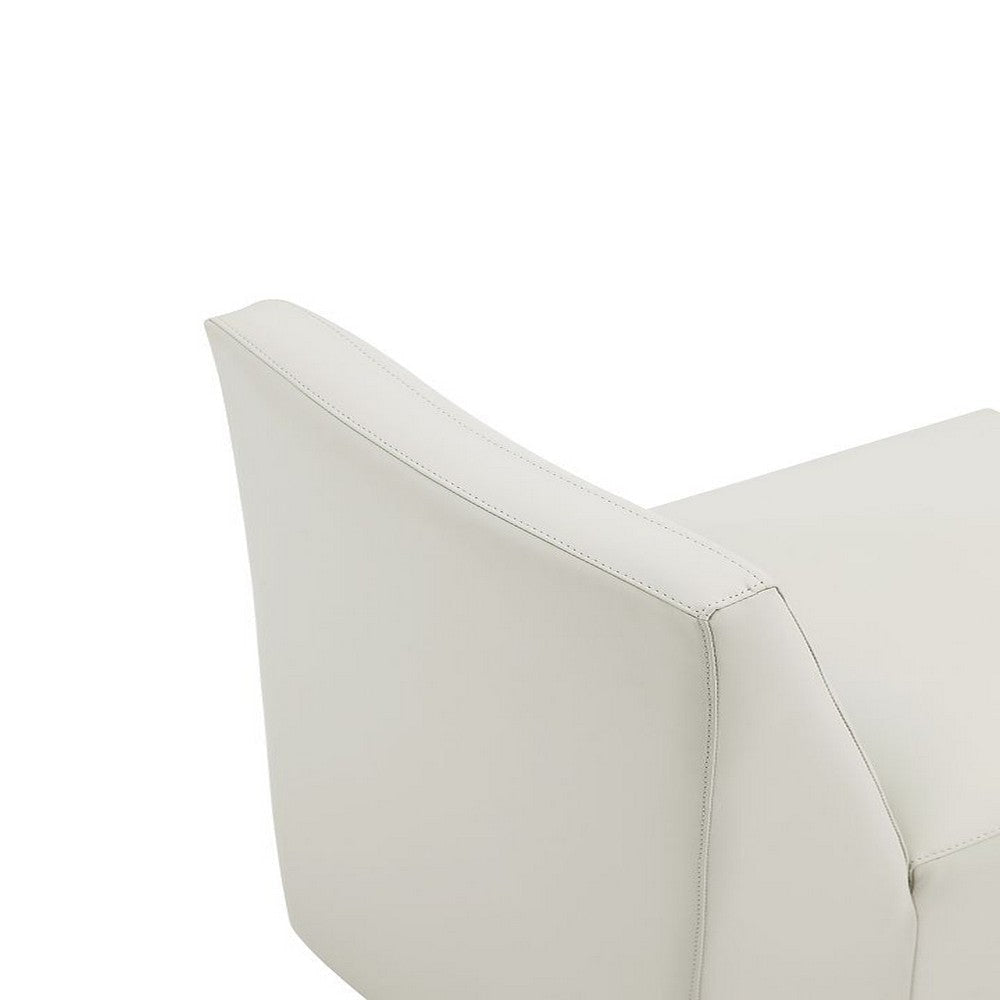Anna Modern Square Faux Leather Dining Chair in Light Stone Grey MHC-DC058-ST