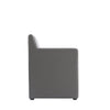 Anna Modern Square Faux Leather Dining Armchair in Pewter MHC-DC058AR-PE