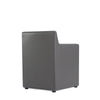 Anna Modern Square Faux Leather Dining Armchair in Pewter MHC-DC058AR-PE