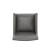 Anna Modern Square Faux Leather Dining Armchair in Pewter MHC-DC058AR-PE