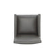 Anna Modern Square Faux Leather Dining Armchair in Pewter MHC-DC058AR-PE