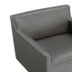 Anna Modern Square Faux Leather Dining Armchair in Pewter MHC-DC058AR-PE