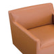 Anna Modern Square Faux Leather Dining Armchair in Saddle MHC-DC058AR-SA